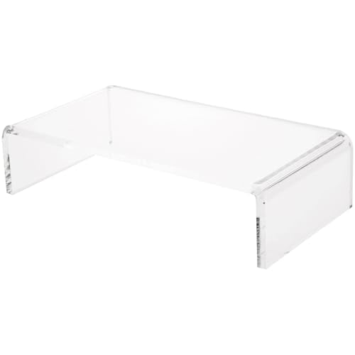Plymor Clear Acrylic Rectangular Display Riser, 3" H x 12" W x 6" D (3/8" thick) - size: 3" x 12" x 6"