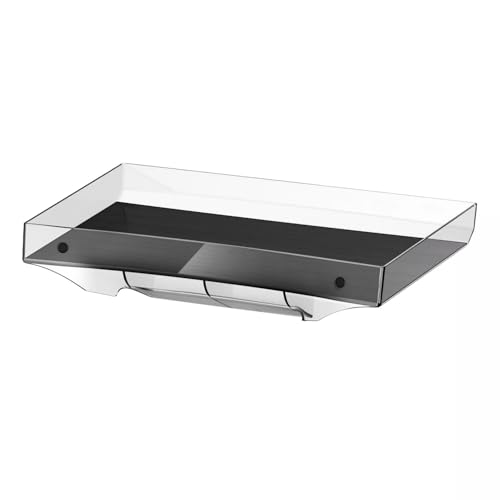 For 2020-2024 Tesla Model Y & 20217-2023 Model 3 - Hidden Center Console Organizer Tray, Tissue Holder, Open-Close Storage Shelf Box Under Dashboard Display (Tissue Box Behind the Display Screen) - style: Tissue Box Behind the Display Screen
