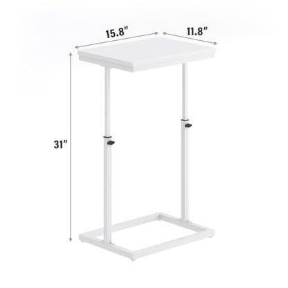 TUTOTAK End Table, Side Table, Tall Couch Table, Sofa Table, Living Room, Bedroom，White TB01BW083P - color: White, size: 1 Pack, style: Large