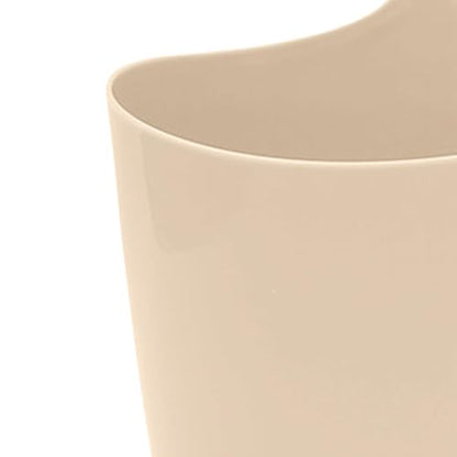 Small Hanging Trash Can, Mini Hangable Desktop Garbage Bin & Pen Holder Wall Mounted or Desk Side Mini Trash Can for Office Bedroom Kitchen Multi Functional Small Storage Organizer (Beige)