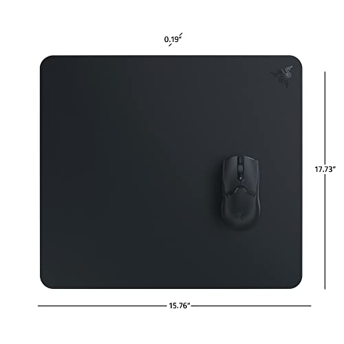 Razer Atlas Tempered Glass Gaming Mouse Mat: Ultra-Smooth Micro-Etched Surface - Dirt and Scratch-Resistant - Anti-Slip Base - Quiet Mouse Movements - Black - color: Black