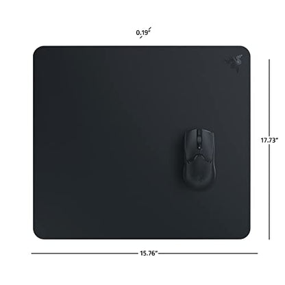 Razer Atlas Tempered Glass Gaming Mouse Mat: Ultra-Smooth Micro-Etched Surface - Dirt and Scratch-Resistant - Anti-Slip Base - Quiet Mouse Movements - Black - color: Black