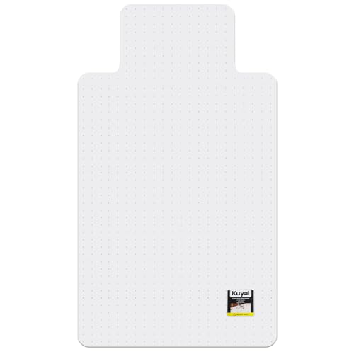 Kuyal Office Chair Mat for Carpet, 32x55 Clear Heavy Duty Computer Chair Mat with Lip, Under Desk Protector Carpeted Floors Mat, Easy Chair Movement,Ship Flat - size: 32" X 55" with Lip