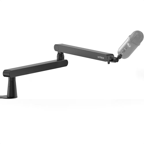 IXTECH Mic Arm Desk Mount, Low Profile 360° Swivel Mic Boom Arm, Adjustable Microphone Arm with Detachable Rise Column and Built-In Cable Management for Streaming and Recording. - color: 1 LIZARD