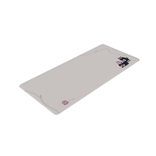 Pixio Mouse Pads - 36 x 16 inch XXL Playful Cats (Side) Beige Multifunctional Large Desk Mats for Gaming, Office, Desktop Anti-Slip Waterproof Washable Computer Mouse Mat - color: Beige Playful Cats (Side)