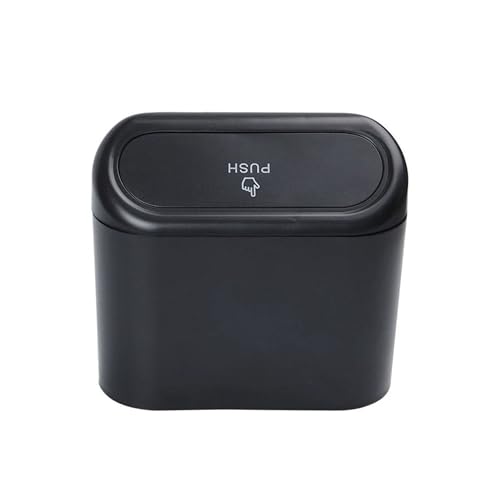 Car Trash Can with Lid Mini Car Trash Can | Auto Dustbin Garbage Organizer | Car Accessories for Interior, Garbage Bin for Car, Home, Office | Essential Multi-Purpose Car Trash Can (Black) - color: Black