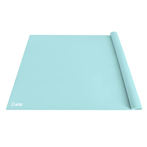 Extra Large Silicone Mat 36" x 24" Place Mats, Heat Resistant Mat for Kitchen Countertop Protector, Thick Placemats Washable Silicone Mats for Kitchen Counter Mat Dining Table Mat, Mint Green, Sapid - color: Mint Green, size: 36" x 24"