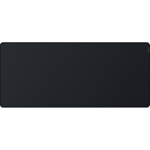 Razer Strider Hybrid Mouse Mat with a Soft Base & Smooth Glide: Firm Gliding Surface - Anti-Slip Base - Rollable & Portable - Anti-Fraying Stitched Edges - Water-Resistant - XXLarge - color: Classic Black, size: 16.2L x 37W inches