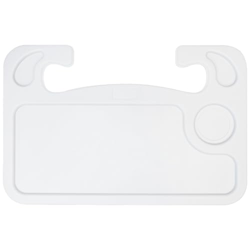 lebogner Rectangular Steering Wheel Tray, White, Tablet, Laptop, iPad, Notebook, Car Food Tray - color: White
