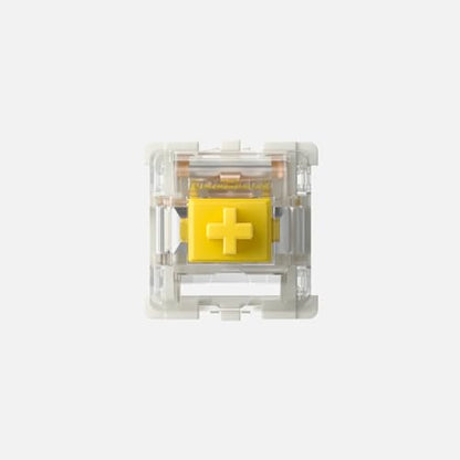 GATERON G Yellow Pro Keyboard Switches, RGB LED Linear Pre Lubed Compatible for MX Mechanical Keyboard SMD LED Plug in LED 3 Pin 50gf Key Switches(Yellow, 35PCS) - color: Yellow