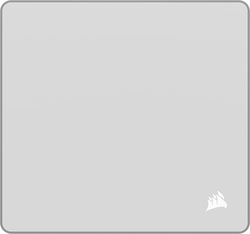 Corsair MM Anti-Fray Cloth Gaming Mouse Pad – Medium (320 x 300mm), Precision Micro-Woven Surface, Non-Slip Natural Rubber Base, Stitched Edges – Gray - color: Gray, size: 12.6L x 11.8W inches