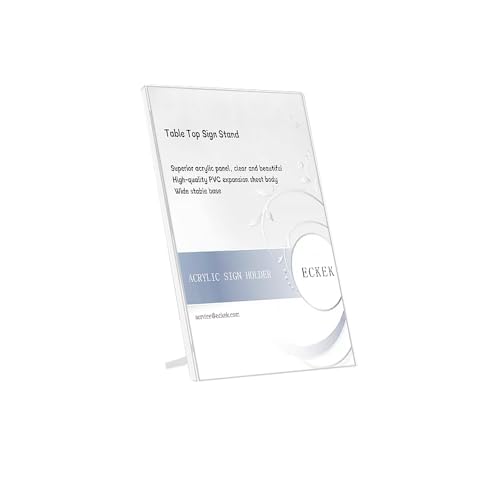 Acrylic Sign Holder A3/A4/A5 Menu Displays L Shape Sign Stand Table Top Sign Stand (Vertical A4 210×297mm/8.27×11.69 inches) - color: Vertical A4 210×297mm/8.27×11.69 inches