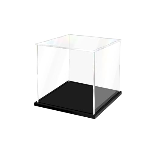 Acrylic Display Case for Collectibles Assemble Clear Acrylic Boxes for Display Thickened Glass Case for Lego Figures Doll Hobby (7.9x7.9x7.9 inch; 20x20x20 cm) - size: 7.9 x 7.9 x 7.9 inches