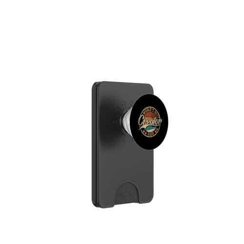 Worlds Best Creator | Vlogger Influencer | Blogger PopSockets PopWallet for MagSafe - style: Magnetic PopWallet