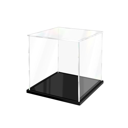 Acrylic Display Case for Collectibles Assemble Clear Acrylic Boxes for Display Thickened Glass Case for Lego Figures Doll Hobby (9x9x9 inch; 23x23x23 cm) - size: 9 x 9 x 9 inches