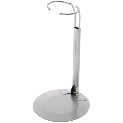 Plymor DSP-70S Silver Adjustable Doll Stand, fits 12, 13, 14, 15, 16, and 17 inch Dolls or Action Figures, Waist is 2.25" - 2.75" wide, 6" - 8" around - color: Silver