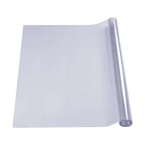 VEVOR Clear Table Cover Protector, 1.5mm Thick 36 x 72 in PVC Plastic Tablecloth, Waterproof & Oil Spill Proof, Customizable Rectangle Table Cover for Writing Desk, Coffee Table, Dining Room Table - size: 72" x 36" (Rectangular)