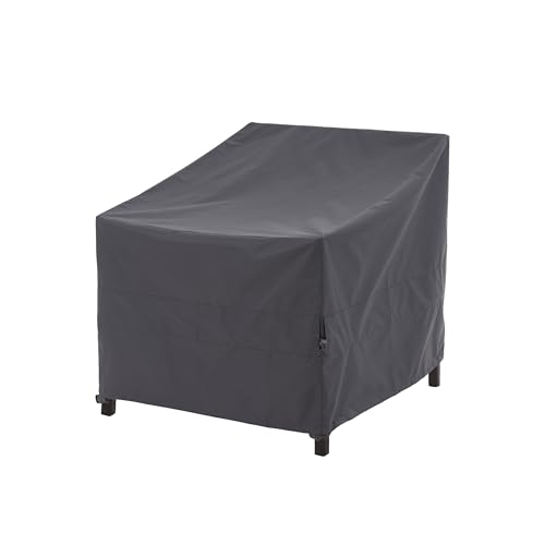 WJ-X3 Outdoor Chair Cover, Gray, 29W x 30D x 36H, 1-Pack | Patio Lounge Cover, Rip Stop, Heavy Duty, Waterproof, High Back Dinning Chair Covers - color: Gray, size: 29"W x 30"D x 36"H, 1-Pack, Standard Chair
