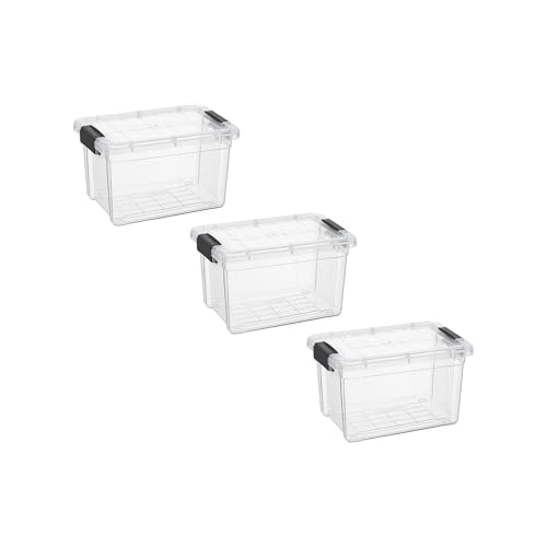 Superio Mini Storage Container Plastic Crayon Box Art Supplies and Sewing Case Stackable Clear Small Organizer for Beads, Stationery, Chalk, and Food, 1.4 Quart, 3 Pack - size: 1.4 Quarts, style: 3 Pack