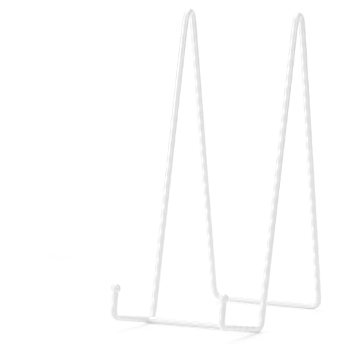 Plate Stands for Display, 10 inch Display Stand,3Pack White | Metal Decorative Plate Stand, Frame Stand for Picture, Book, Photo - color: White, size: 10 inch(3 pack)