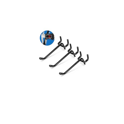 80 Pack 4 Inch Black Pegboard Hooks,Extra Thick 1/4" Heavy Duty Peg Board Hooks for Hanging, Pegboard Accessories for Garage, Kitchen, Gym, Store Wall Organizer - size: 4 inch - 80pcs(Heavy duty)