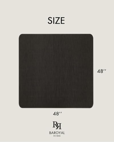 BARoyal Office Chair Mat for Hardwood Floor Under Desk Computer Rolling Chair Mat for Wood/Tile Floor Non-Slip Heavy Duty Desk Rug PVC Plastic Hard Floor Protector 48"x 48" (Espresso) - color: Espresso, size: 48" x 48"