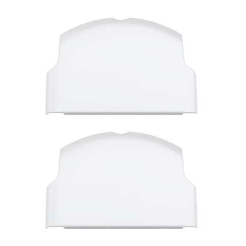 SING F LTD 2PCS Replacement Battery Door Covers Cases Protectors Compatible with Sony PSP 2000 2003 2004 3000 3003 3004 White Plastic Console Accessories - color: White