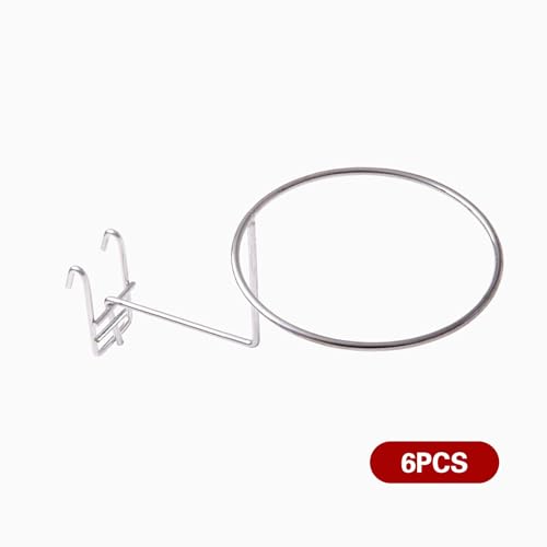 6-Pack Hat Displayer - Metal Gridwall Rack with Hooks for Retail & Home