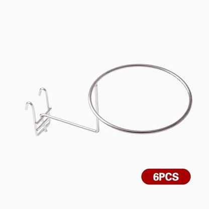6-Pack Hat Displayer - Metal Gridwall Rack with Hooks for Retail & Home