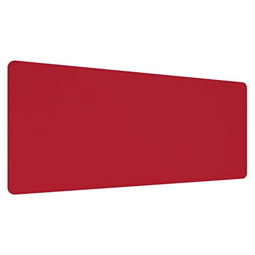 PATIKIL 28"x14" Desk Mat Protector, PU Leather Non-Slip Waterproof Keyboard Pad Writing Mat for Office Home, Red - color: Red, size: 28"x14"