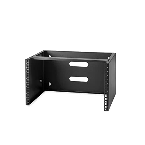 StarTech.com 6U Wall Mount Network Rack - 14 Inch Deep (Low Profile) - 19" Patch Panel Bracket for Shallow Server and IT Equipment, Network Switches - 44lbs/20kg Weight Capacity, Black (WALLMOUNT6) - size: 6U