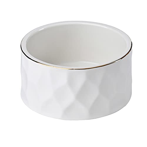 Ceramic Paper Clip Holder Ceramic Paper Clip Dispenser Organizer for Office Desk Binder Clip Holder (White) - color: White