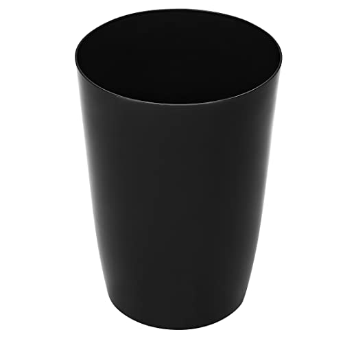 Mini Waste Basket - Durable Small Plastic Garbage Trash Can Bin - Lidless Open-Top, Slim Profile for Compact Spaces - Suitable for Home, Bathroom, Office, Bedroom, Kitchen and More, Black - color: Black