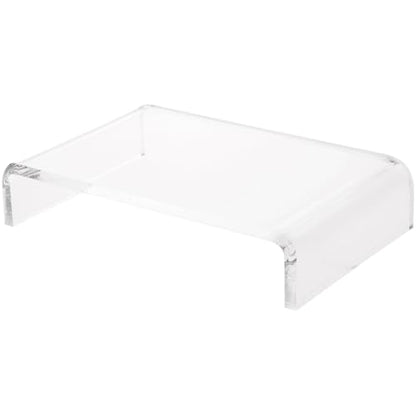 Plymor Clear Acrylic Rectangular Display Riser, 2" H x 10" W x 6" D (3/8" thick) - size: 2" x 10" x 6"