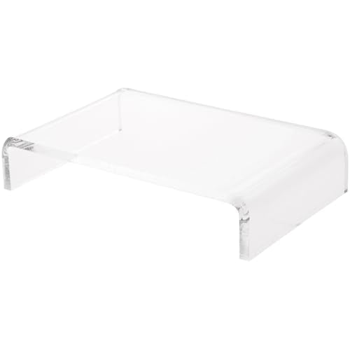 Plymor Clear Acrylic Rectangular Display Riser, 2" H x 10" W x 6" D (3/8" thick) - size: 2" x 10" x 6"