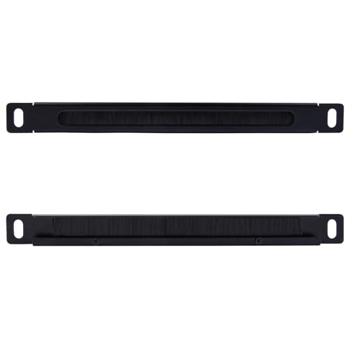 GeeekPi 0.5U Brush Cable Manager Rack Mount Cable Management Panel with Brush Strip for Cable Entry for DeskPi RackMate T1/T0/T2/T0 Plus/T1 Plus/TL1 and 10 inch Server Rack or Network Cabinet