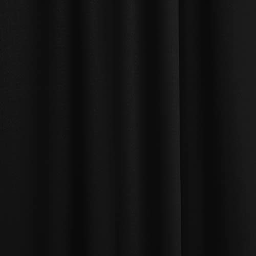 AK TRADING CO. 10 feet x 8 feet IFR Polyester Backdrop Drapes Curtains Panels with Rod Pockets - Wedding Ceremony Party Home Window Decorations - Black - color: Black
