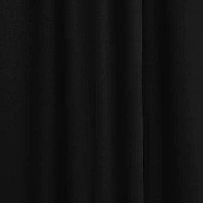AK TRADING CO. 10 feet x 8 feet IFR Polyester Backdrop Drapes Curtains Panels with Rod Pockets - Wedding Ceremony Party Home Window Decorations - Black - color: Black