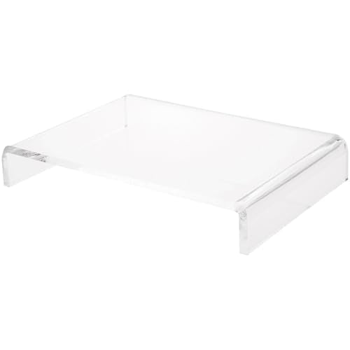 Plymor Clear Acrylic Rectangular Display Riser, 2" H x 12" W x 8" D (3/8" thick) - size: 2" x 12" x 8"