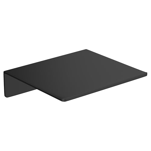 Small Floating Shelf for Wall Storage, Mini Display Shelf for Collectibles, Metal Wall Shelf for Bathroom/Living Room/Kitchen/Bedroom(Black, 8IN) - color: Black, size: 8IN