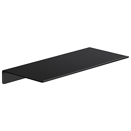 Danpoo 12 inch Metal Wall Shelf, Black Floating Shelf, Small Bathroom Shelf, Display Shelves for Wall Storage - color: Black, size: 12 in