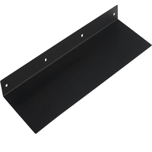 Linear Floating Shelf Wall Mounted Metal Shelves Heavy Duty Industrial Modern Steel Black Linear Metal Wall Shelf Display Shelves for Decorative for Modern Farmhouse Living Room (8"*24") - size: 8"*24"
