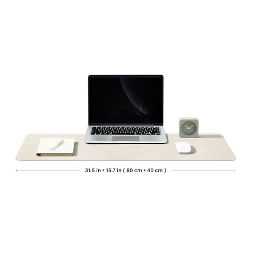 Distressed Leather Desk Mat - Non-Slip PU Desk Pad for Office and Home - Desk Organization and Accessories - Ideal for Large Mouse Pad and Desk Mats on Top of Desks(Sandstone,31.5"x 15.7") - color: Sandstone, size: 31.5" x 15.7"