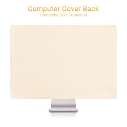 MOSISO Monitor Dust Cover 26, 27, 28, 29 inch Anti-Static Dustproof LCD/LED/HD Panel Case Computer Screen Protective Sleeve Compatible with iMac 27 inch, 26-29 inch PC, Desktop and TV, Beige - color: Beige, size: 26-29 inch