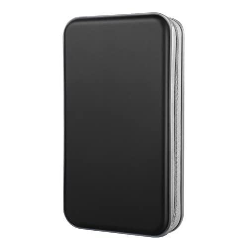 DVD Case, CD Case Holder Wallet Binder 96 Capacity CD/DVD Cases Storage Holder Binder Organizer Wallet Book for Car Home Travel (Black) - color: Black
