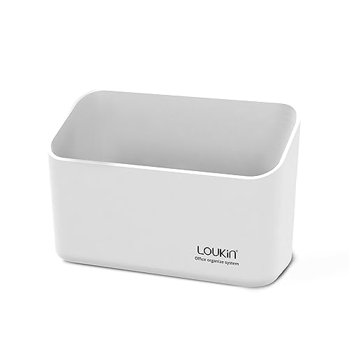 loukin Magnetic Marker Holder, Dry Erase Marker Holder, Remote Control Holder, Magnetic Storage Organizer for Whiteboard or Refrigerators (White) - color: White