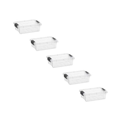 Superio Mini Storage Container Plastic Crayon Box Art Supplies and Sewing Case Stackable Clear Small Organizer for Beads, Stationery, Chalk, and Food, 0.7 Quart, 5 Pack - size: 0.7 Quarts, style: 5 Pack