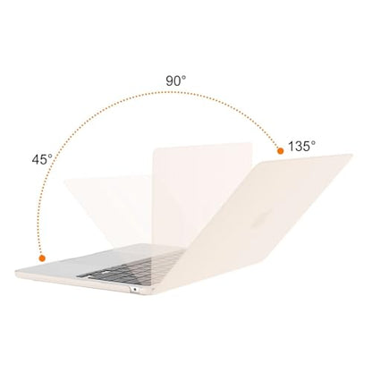 MOSISO Compatible with MacBook Air 13 inch Case M5 2026 M4 2025 M3 M2 2024-2022 A3449 A3240 A3113 A2681, Scratches-Resistant Protective Hard Shell for MacBook Air 13.6 inch Case, Beige - color: Beige