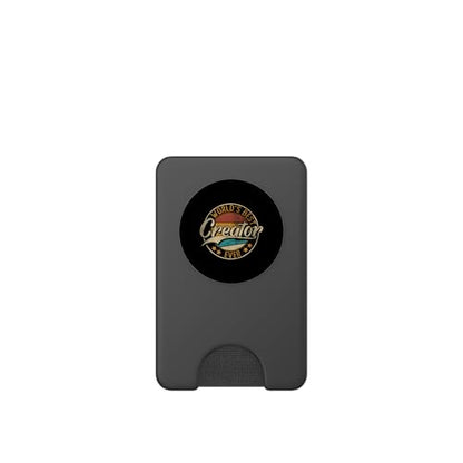 Worlds Best Creator | Vlogger Influencer | Blogger PopSockets PopWallet for MagSafe - style: Magnetic PopWallet