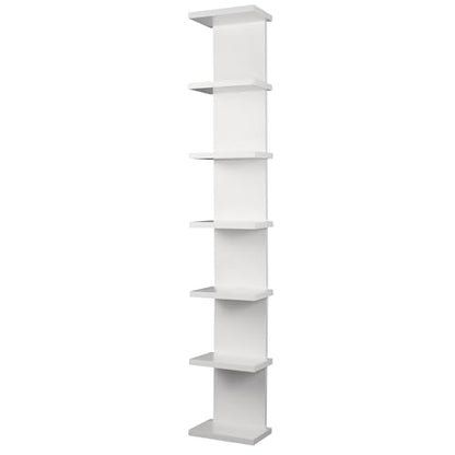 7-Tier Wall Shelf Unit - Compact Display Floating Shelves,Lack Floating Shelf, Vertical Column Wall Decor Mount Float Storage Organizer Tall Tower Shelves for Bedrooms, Living Rooms